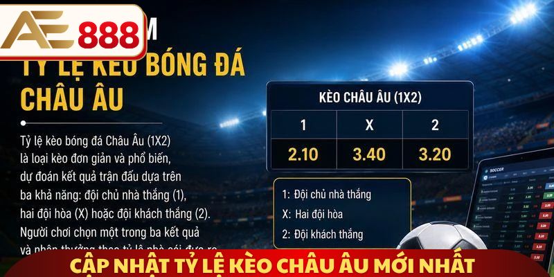 Cập nhật tỷ lệ kèo châu Âu mới nhất