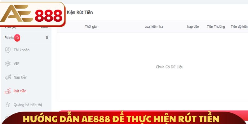 Hướng dẫn AE888 để thực hiện rút tiền 